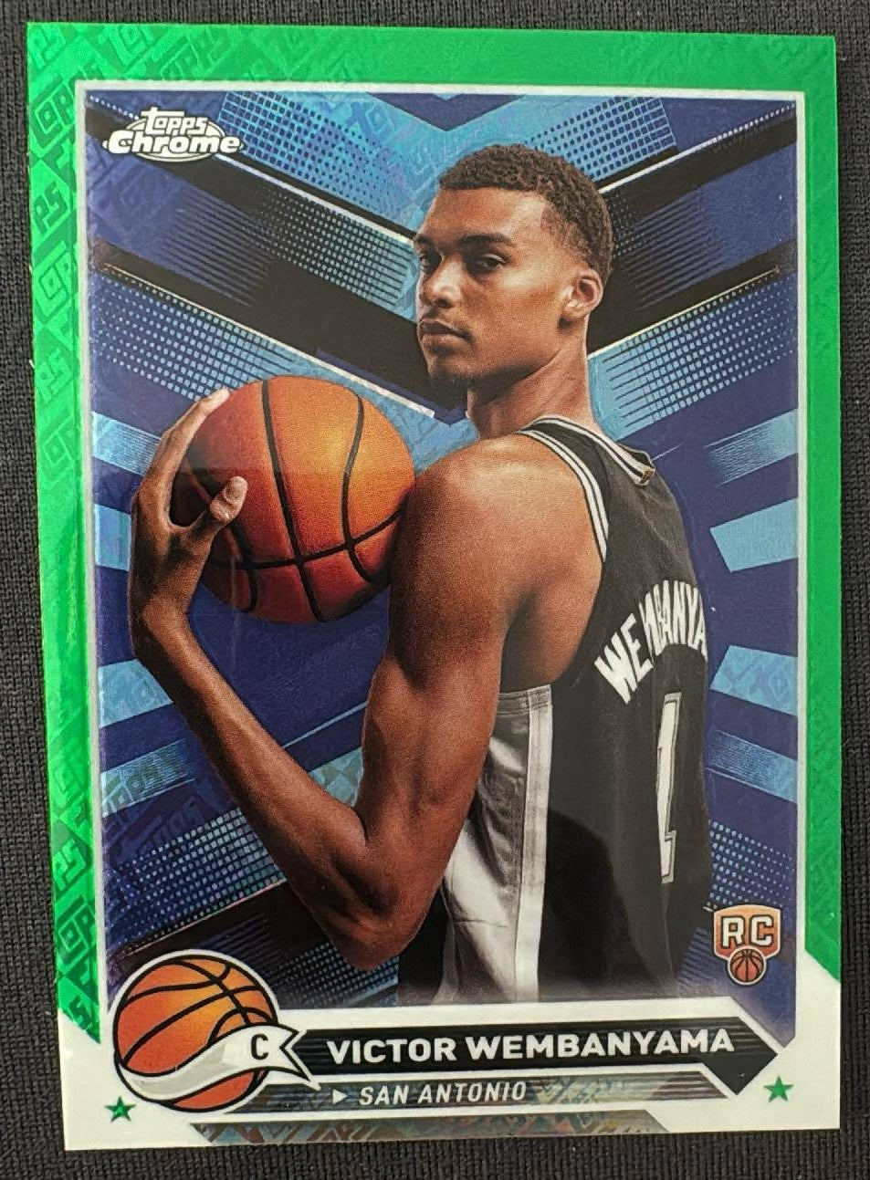 Victor Wembanyama 2023 Topps Chrome Green Refractor