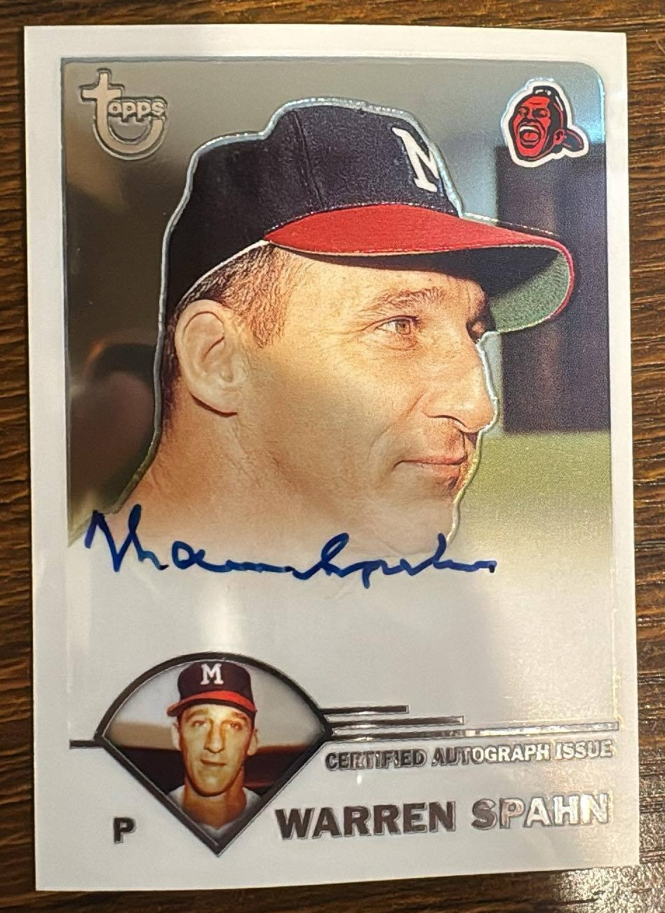 WARREN SPAHN 2003 Topps CERTIFIED Retired Signature Autograph