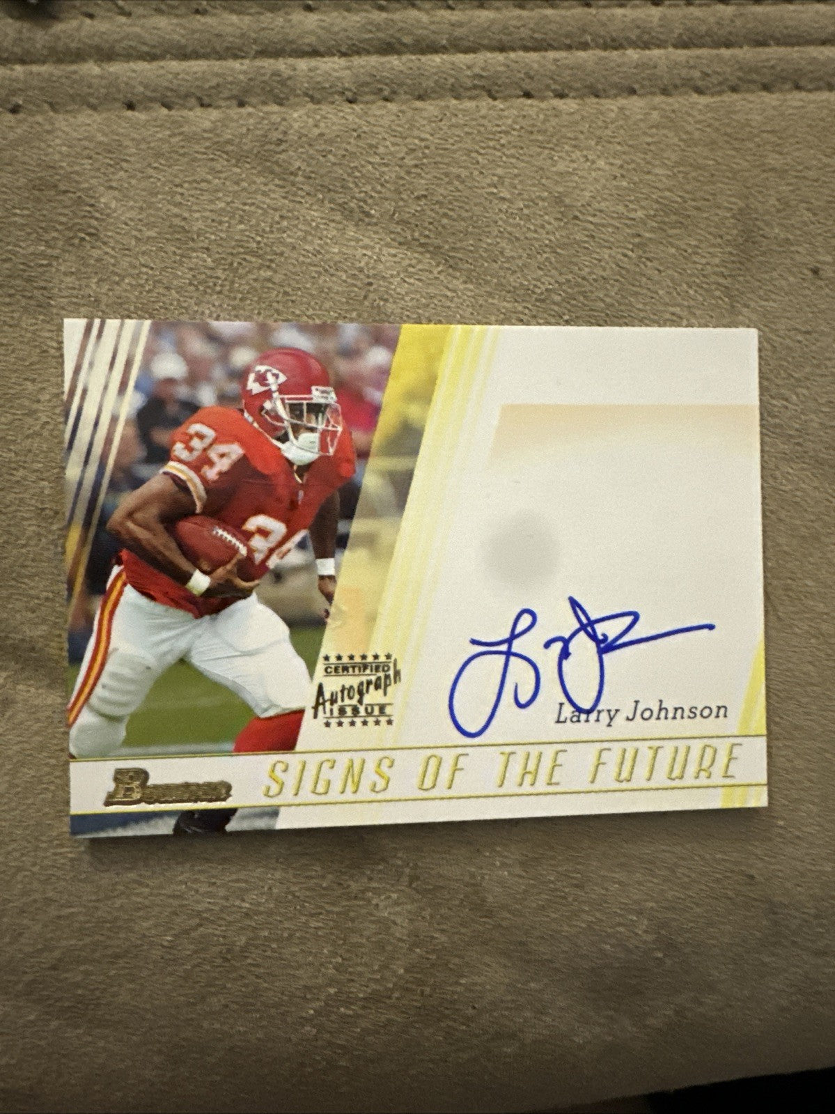2003 Bowman Signs of the Future Larry Johnson #SF-LJ Rookie Auto RC