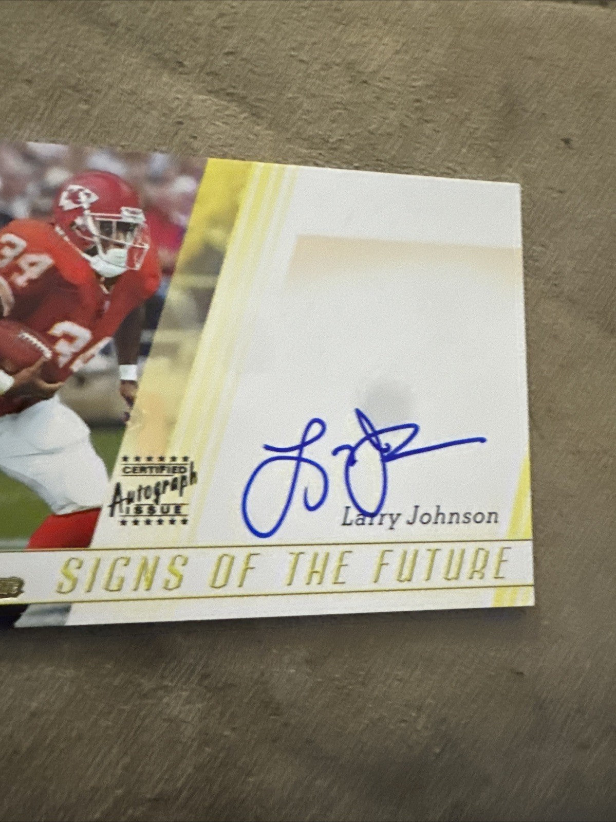 2003 Bowman Signs of the Future Larry Johnson #SF-LJ Rookie Auto RC