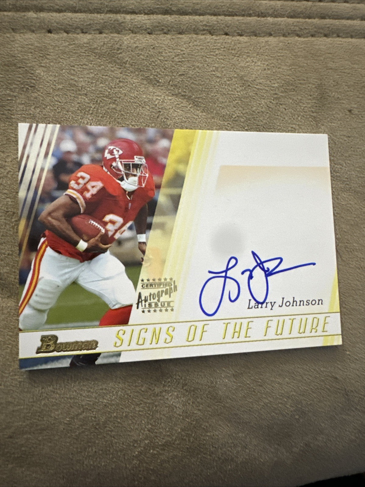 2003 Bowman Signs of the Future Larry Johnson #SF-LJ Rookie Auto RC